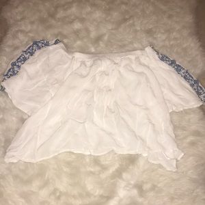 White off the shoulder top